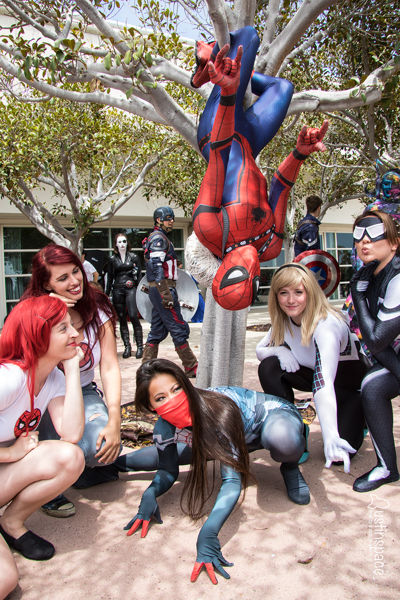 Civil War Spider-Man and his amazing comic book friends! Image Credit: John Austin